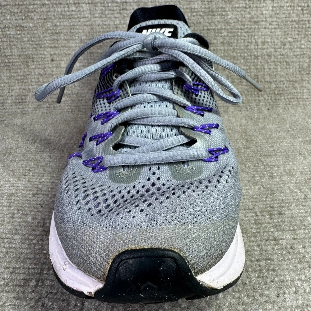 Nike Air Zoom Pegasus 33 Mens 7.5 Grey Purple Running Shoes‎ 831356-003